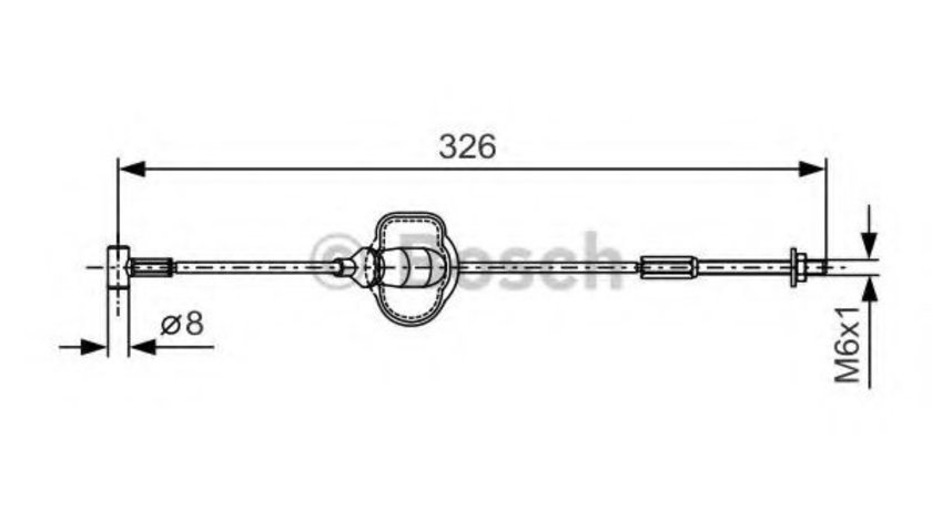 Cablu, frana de parcare FORD FOCUS (DAW, DBW) (1998 - 2007) BOSCH 1 987 477 929 piesa NOUA