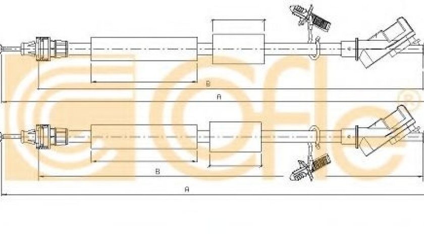 Cablu, frana de parcare FORD FOCUS II (DA) (2004 - 2012) COFLE 10.5371 piesa NOUA