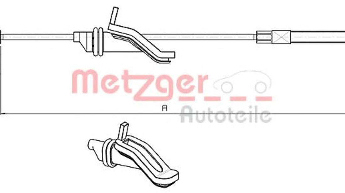 Cablu, frana de parcare FORD FOCUS II Limuzina (DA) (2005 - 2016) METZGER 10.5369 piesa NOUA