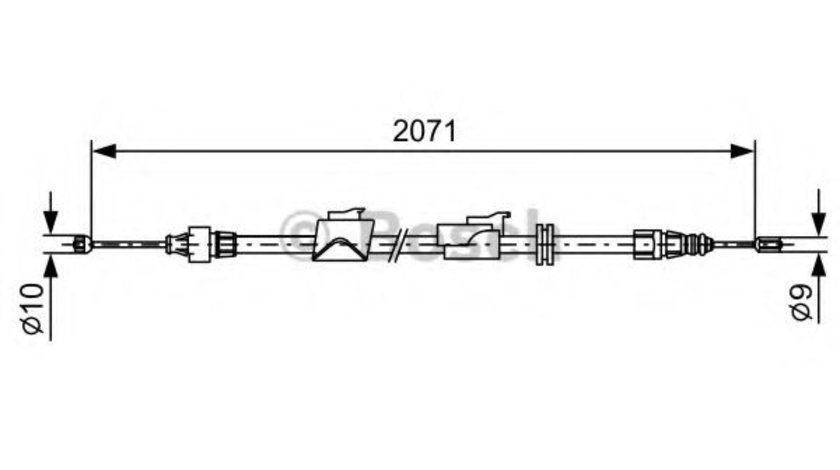 Cablu, frana de parcare FORD S-MAX (WA6) (2006 - 2016) BOSCH 1 987 482 242 piesa NOUA
