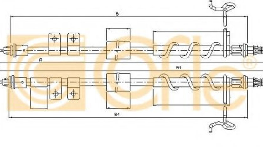 Cablu, frana de parcare FORD TOURNEO CONNECT (2002 - 2016) COFLE 10.5344 piesa NOUA