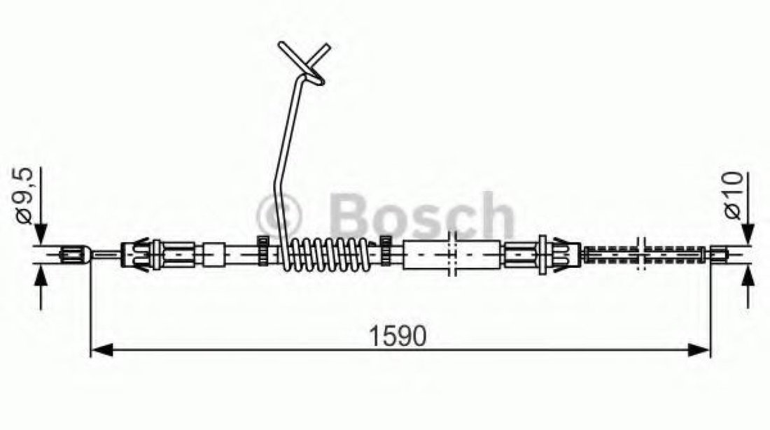 Cablu, frana de parcare FORD TRANSIT bus (FD, FB, FS, FZ, FC) (2000 - 2006) BOSCH 1 987 477 175 piesa NOUA