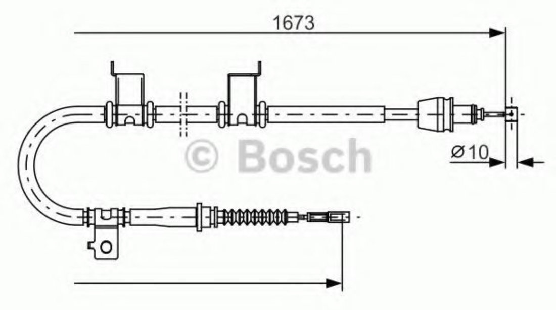 Cablu, frana de parcare KIA CEED Hatchback (ED) (2006 - 2012) BOSCH 1 987 482 361 piesa NOUA