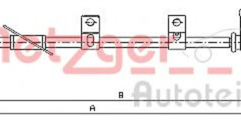 Cablu, frana de parcare KIA SPORTAGE (SL) (2009 - 2016) METZGER 17.6048 piesa NOUA