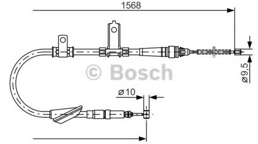 Cablu, frana de parcare LAND ROVER FREELANDER Soft Top (LN) (1998 - 2006) BOSCH 1 987 477 791 piesa NOUA