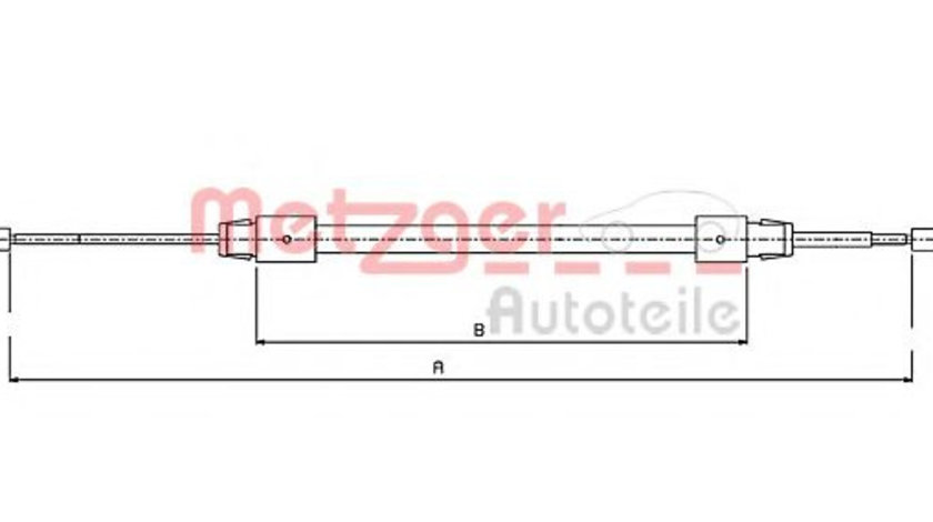 Cablu, frana de parcare MERCEDES A-CLASS (W168) (1997 - 2004) METZGER 10.9322 piesa NOUA