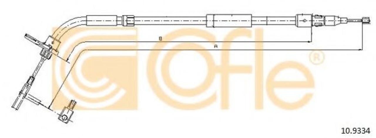 Cablu, frana de parcare MERCEDES A-CLASS (W169) (2004 - 2012) COFLE 10.9334 piesa NOUA