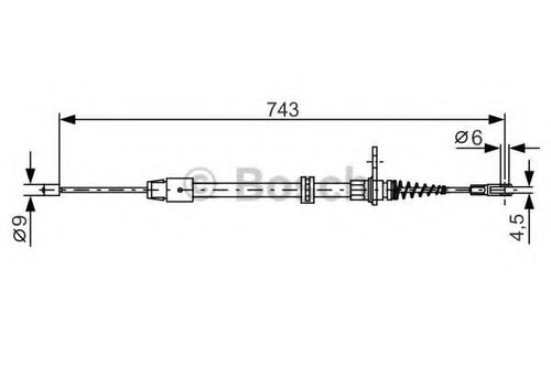 Cablu, frana de parcare MERCEDES E-CLASS (W212) (2009 - 2016) BOSCH 1 987 482 329 piesa NOUA