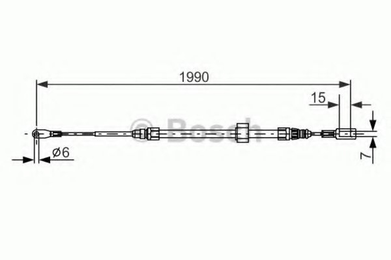 Cablu, frana de parcare MERCEDES SPRINTER 2-t bus (901, 902) (1995 - 2006) BOSCH 1 987 477 854 piesa NOUA