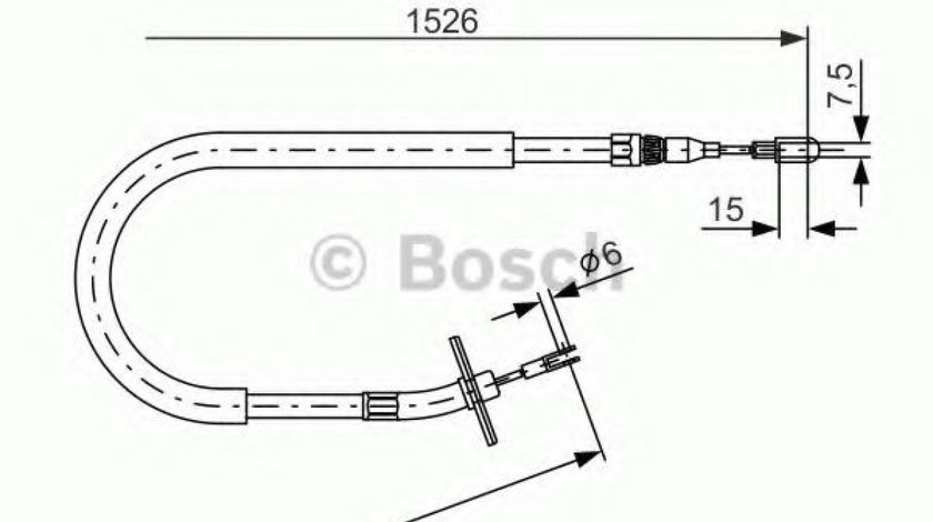 Cablu, frana de parcare MERCEDES SPRINTER 2-t bus (901, 902) (1995 - 2006) BOSCH 1 987 477 859 piesa NOUA