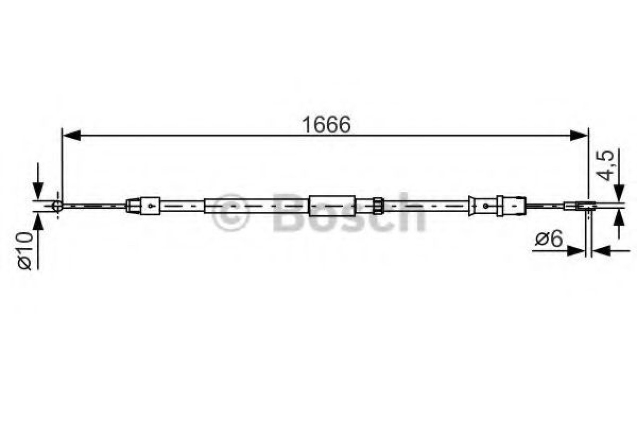 Cablu, frana de parcare MERCEDES SPRINTER 3,5-t bus (906) (2006 - 2016) BOSCH 1 987 482 032 piesa NOUA