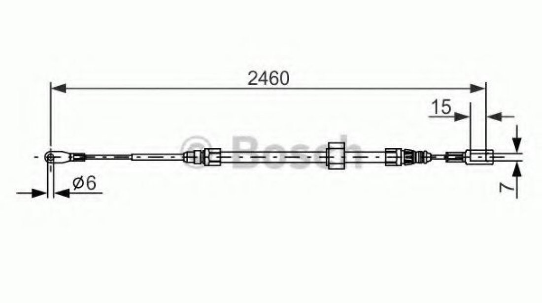 Cablu, frana de parcare MERCEDES SPRINTER 4-t bus (904) (1996 - 2006) BOSCH 1 987 477 855 piesa NOUA