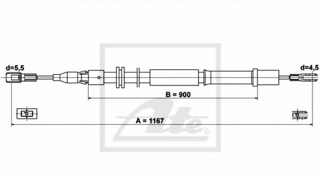 Cablu, frana de parcare MERCEDES V-CLASS (638/2) (1996 - 2003) ATE 24.3727-0435.2 piesa NOUA