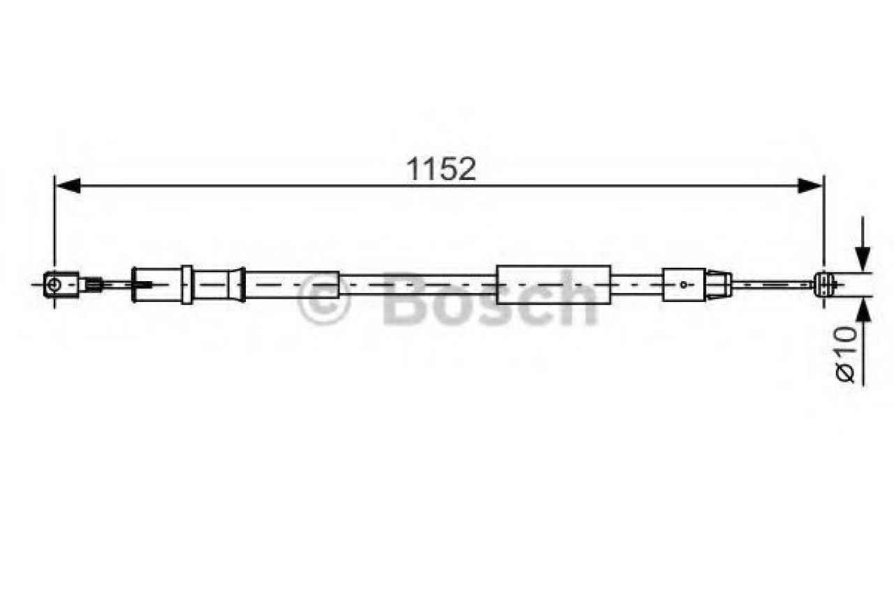 Cablu, frana de parcare MERCEDES VIANO (W639) (2003 - 2016) BOSCH 1 987 482 025 piesa NOUA