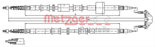 Cablu Frana De Parcare Metzger Opel 11.5766