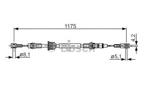 Cablu, frana de parcare NISSAN INTERSTAR caroserie (X70) (2002 - 2016) BOSCH 1 987 482 012 piesa NOU...