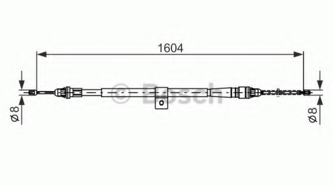 Cablu, frana de parcare NISSAN MICRA III (K12) (2003 - 2010) BOSCH 1 987 477 980 piesa NOUA