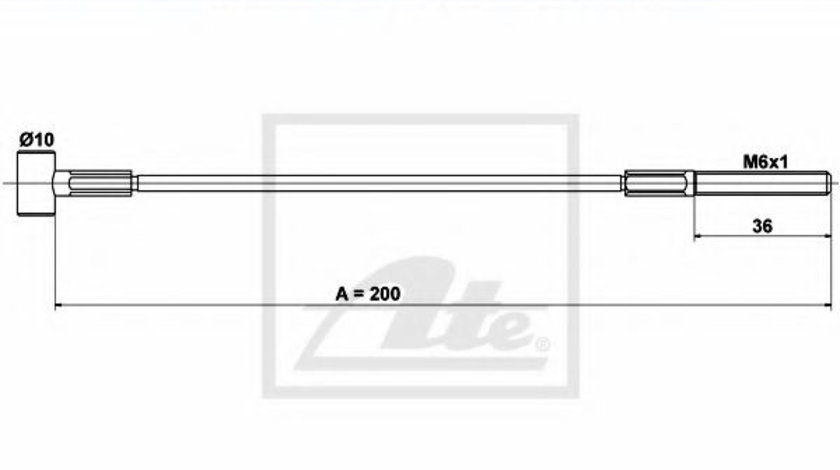 Cablu, frana de parcare NISSAN NOTE (E11) (2006 - 2013) ATE 24.3727-1722.2 piesa NOUA