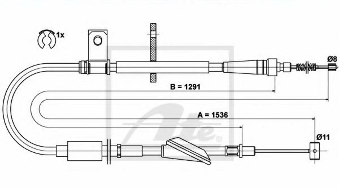 Cablu, frana de parcare OPEL AGILA (A) (H00) (2000 - 2007) ATE 24.3727-0777.2 piesa NOUA