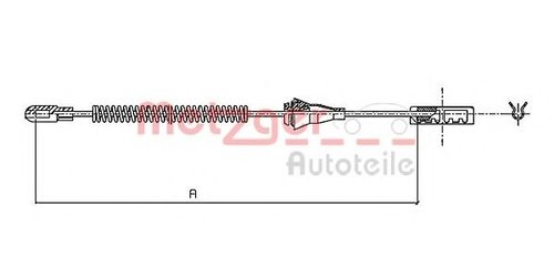 Cablu, frana de parcare OPEL ASTRA H (L48) (2004 - 2016) METZGER 11.5959 piesa NOUA