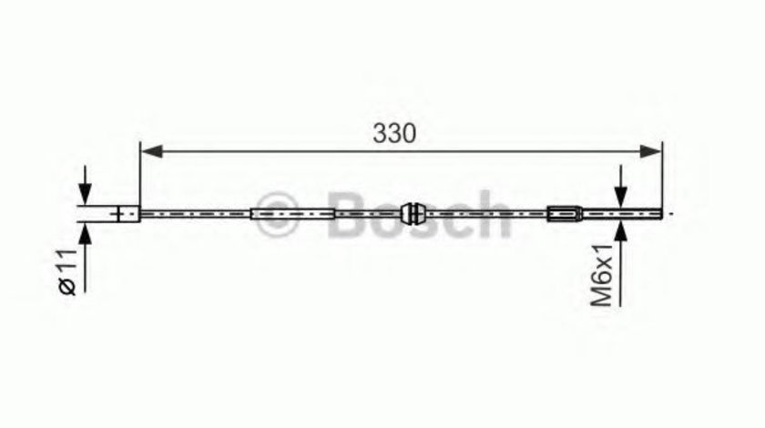 Cablu, frana de parcare OPEL CORSA C (F08, F68) (2000 - 2009) BOSCH 1 987 477 667 piesa NOUA