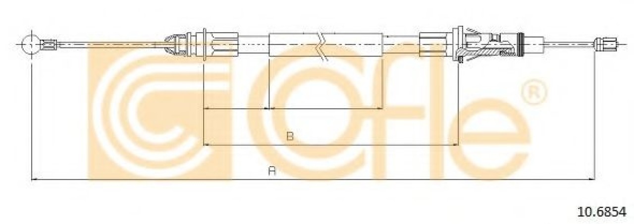 Cablu, frana de parcare OPEL MOVANO autobasculanta (H9) (1999 - 2010) COFLE 10.6854 piesa NOUA