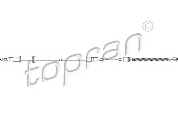 Cablu, frana de parcare OPEL TIGRA (95) (1994 - 2000) TOPRAN 200 877 piesa NOUA