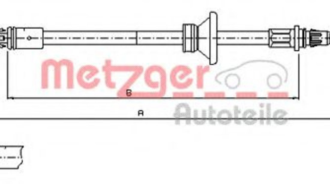 Cablu, frana de parcare OPEL VIVARO platou / sasiu (E7) (2006 - 2014) METZGER 11.6801 piesa NOUA