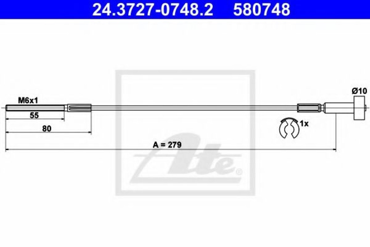 Cablu, frana de parcare OPEL ZAFIRA A (F75) (1999 - 2005) ATE 24.3727-0748.2 piesa NOUA