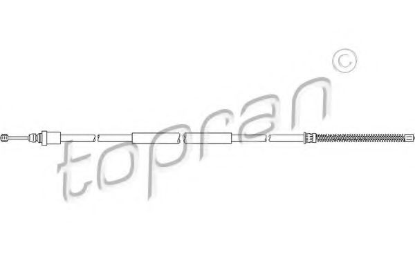 Cablu, frana de parcare PEUGEOT 406 (8B) (1995 - 2005) TOPRAN 721 655 piesa NOUA