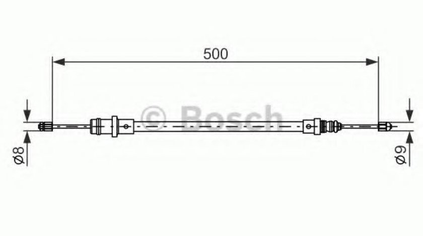 Cablu, frana de parcare PEUGEOT 806 (221) (1994 - 2002) BOSCH 1 987 477 565 piesa NOUA