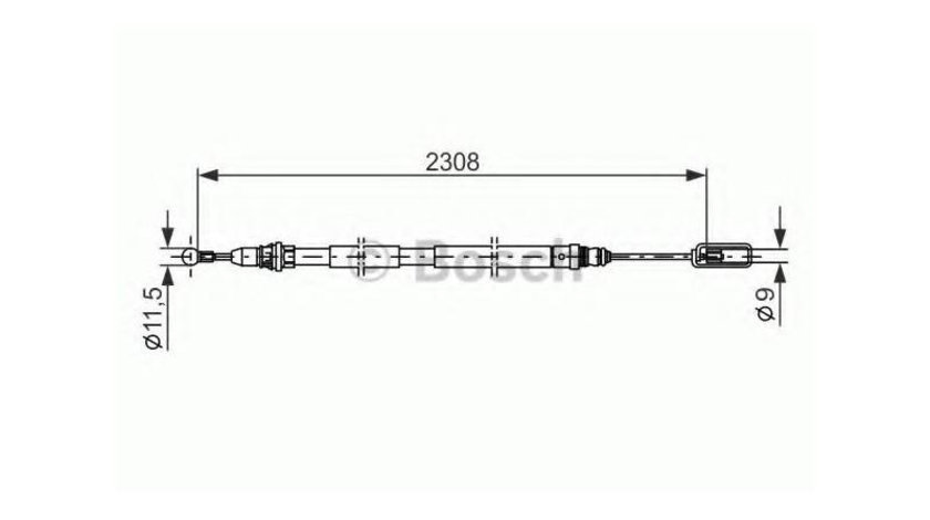 Cablu, frana de parcare Peugeot 807 (E) 2002-2016 #2 1400310180