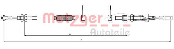 Cablu, frana de parcare PEUGEOT BOXER caroserie (2006 - 2016) METZGER 10.4740 piesa NOUA