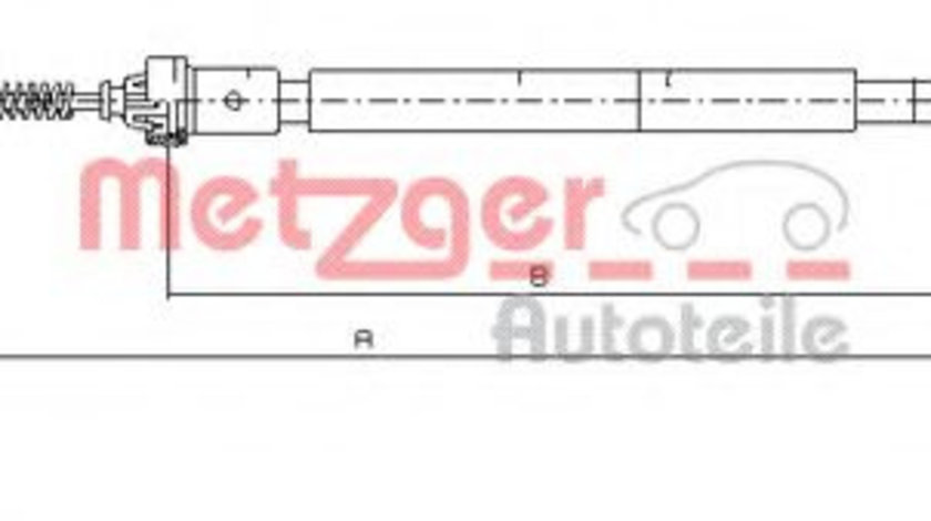 Cablu, frana de parcare RENAULT CLIO II (BB0/1/2, CB0/1/2) (1998 - 2005) METZGER 11.6598 piesa NOUA