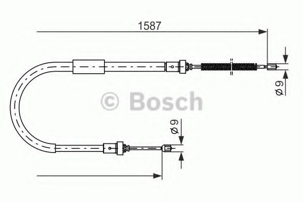 Cablu, frana de parcare RENAULT CLIO III Grandtour (KR0/1) (2008 - 2012) BOSCH 1 987 477 965 piesa NOUA