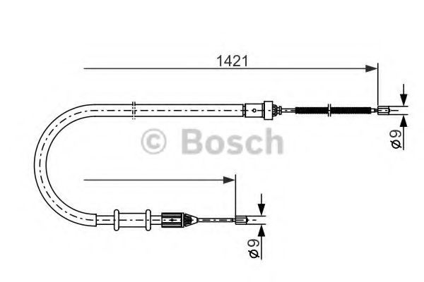 Cablu, frana de parcare RENAULT KANGOO (KC0/1) (1997 - 2007) BOSCH 1 987 477 633 piesa NOUA