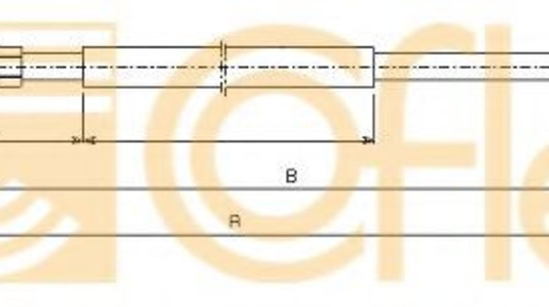 Cablu, frana de parcare RENAULT TWINGO I (C06) (1993 - 2012) COFLE 10.6543 piesa NOUA