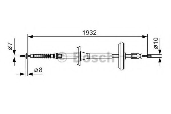 Cablu, frana de parcare SAAB 9-3 Combi (YS3F) (2005 - 2016) BOSCH 1 987 482 021 piesa NOUA