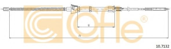 Cablu, frana de parcare SEAT CORDOBA (6K1, 6K2) (1993 - 1999) COFLE 10.7132 piesa NOUA