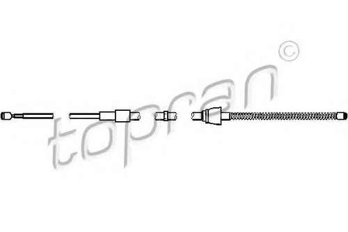 Cablu, frana de parcare SEAT IBIZA IV (6L1) (2002 - 2009) TOPRAN 111 212 piesa NOUA