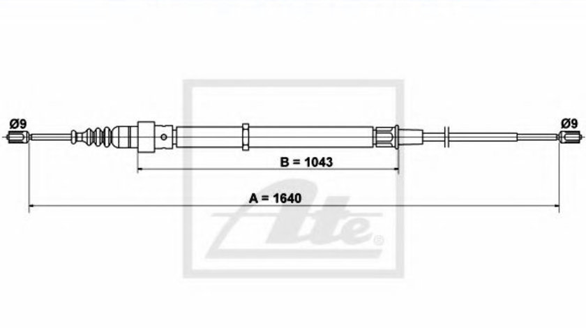 Cablu, frana de parcare SEAT IBIZA IV (6L1) (2002 - 2009) ATE 24.3727-0176.2 piesa NOUA