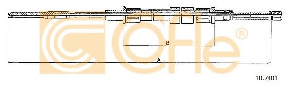 Cablu, frana de parcare SEAT TOLEDO I (1L) (1991 - 1999) COFLE 10.7401 piesa NOUA