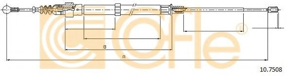 Cablu, frana de parcare SEAT TOLEDO II (1M2) (1998 - 2006) COFLE 10.7508 piesa NOUA