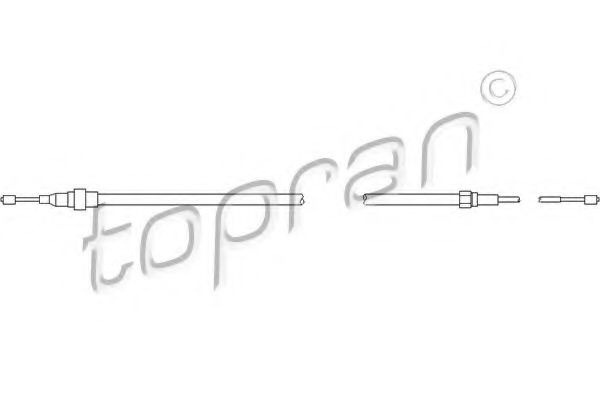 Cablu, frana de parcare SKODA OCTAVIA I (1U2) (1996 - 2010) TOPRAN 108 333 piesa NOUA