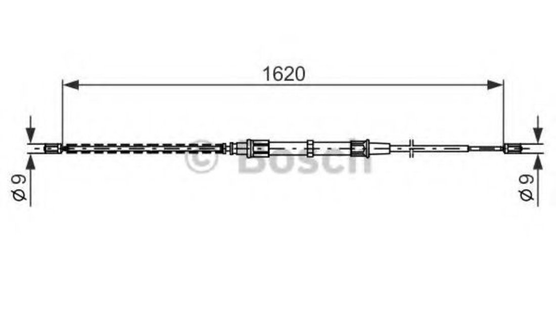 Cablu, frana de parcare SKODA OCTAVIA I (1U2) (1996 - 2010) BOSCH 1 987 477 704 piesa NOUA