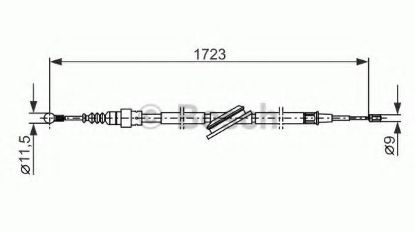 Cablu, frana de parcare SKODA OCTAVIA I Combi (1U5) (1998 - 2010) BOSCH 1 987 477 686 piesa NOUA