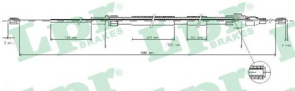 Cablu, frana de parcare SKODA OCTAVIA I Combi (1U5) (1998 - 2010) LPR C0936B piesa NOUA