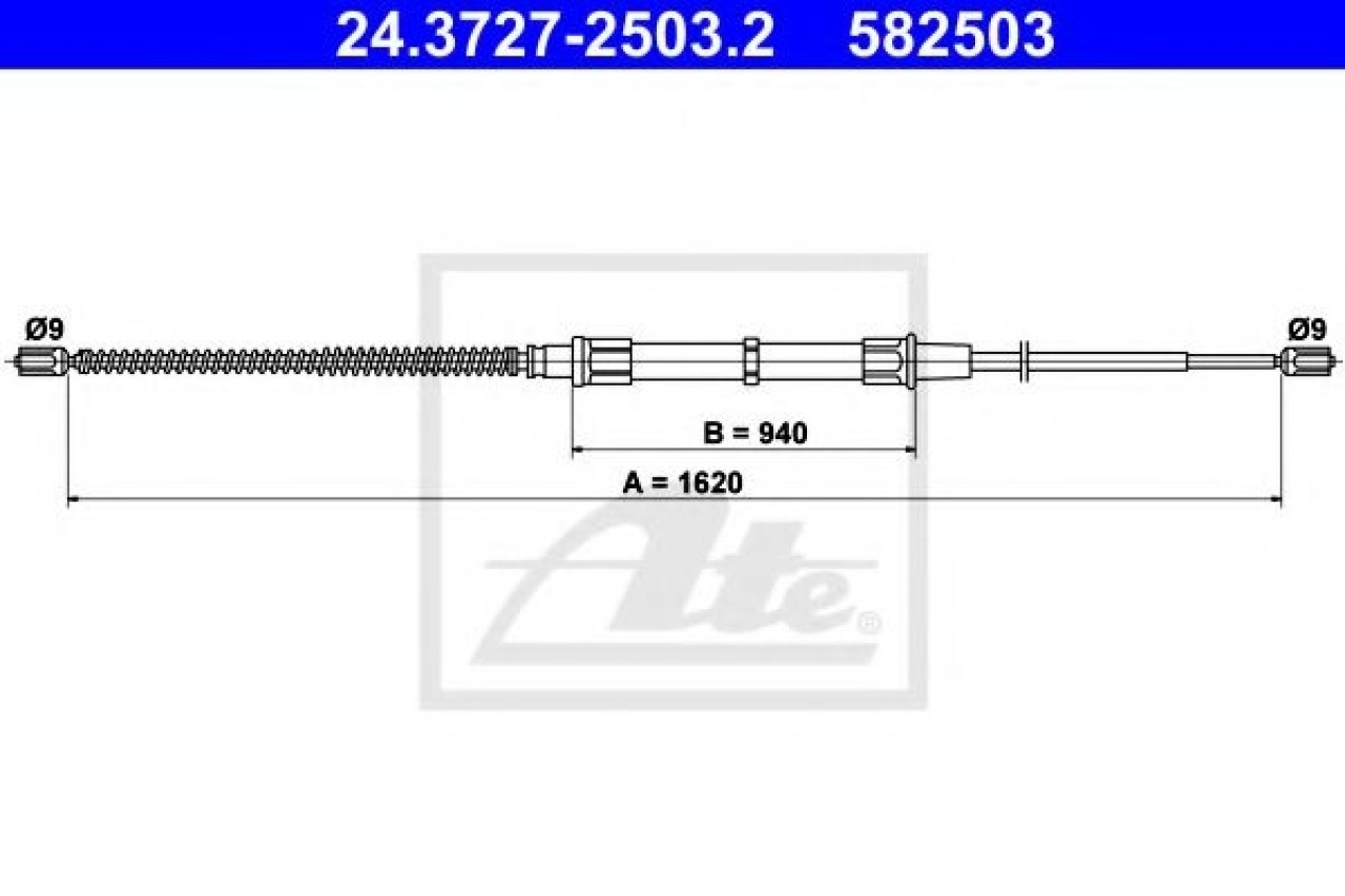 Cablu, frana de parcare SKODA OCTAVIA I Combi (1U5) (1998 - 2010) ATE 24.3727-2503.2 piesa NOUA