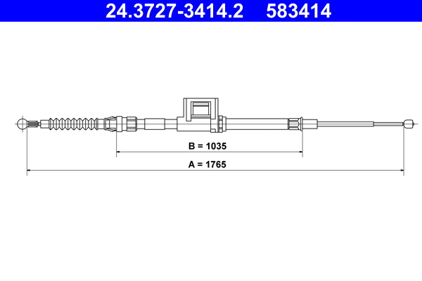 Cablu, frana de parcare spate (24372734142 ATE) SKODA