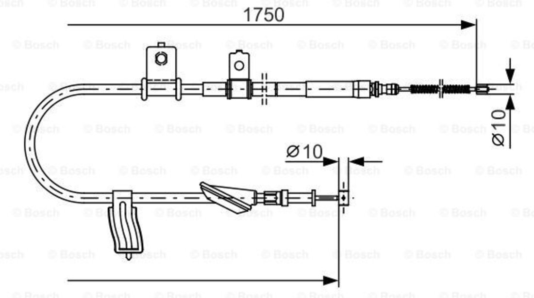 Cablu, frana de parcare stanga (1987482352 BOSCH) SUBARU